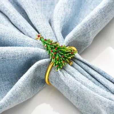 porta guardanapo anel de arvore de natal