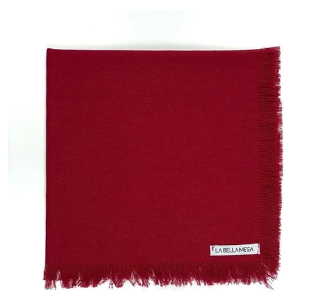 Guardanapo Linho cor vinho ou vermelho- natal